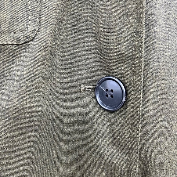 Lafayette 148 Green Wool Career Business Pleated Back Blazer Size 4 - Picture 10 of 10